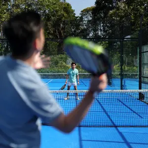 Padel court in play