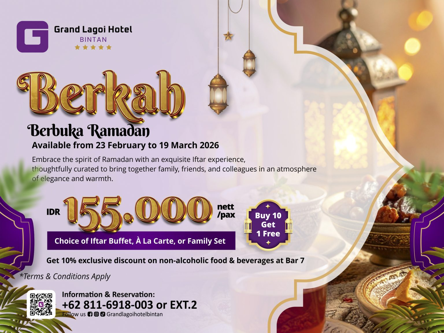 Iftar Dinner at Grand Lagoi Hotel Bintan
